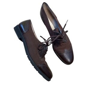 Women’s Vintage Brown Suede & Leather Ferragamo Oxfords